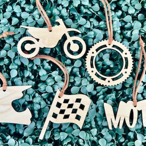 Multi Pack || Wood Ornaments || Dirt Bike || Motocross || Racing || MX || Christmas || Holidays