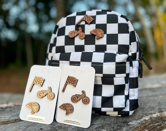 Balance Bike Set | Natural Wood | Pins | Ornmarnts | BMX | Bicycle | Racing | Motocross | Action Sports | Gift Set | Childrens gift