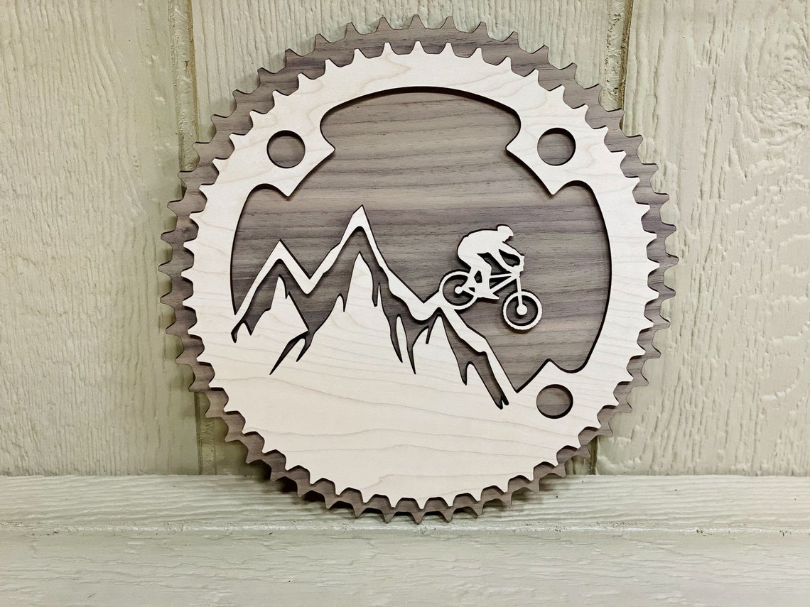 Wall Hanging Mountain Bike Decor Wood MTB Bike Etsy