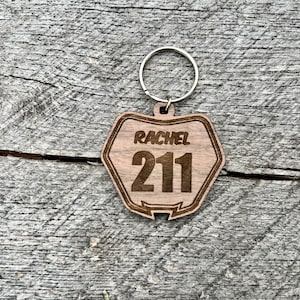 Custom Number Plate Keychain | Motocross | Wooden | Dirt Bike | Mx | Racing | Gift | Car Accessories | Motorcycle