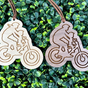 Personalized Kids Ride Along Mountain Bike Wood Ornament
