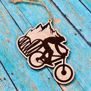 Wood Ornament || Female Mountain Bike || Heart || MTB || Bike || Christmas || Holidays