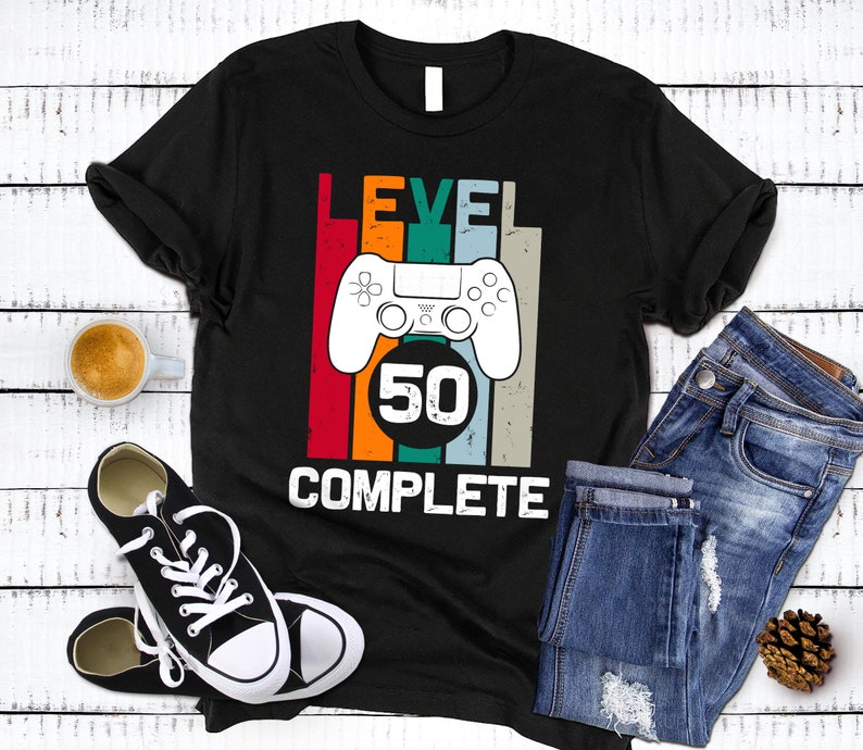 50 Geburtstag Gamer Papa Geschenk Level 50 Komplett Level Etsy