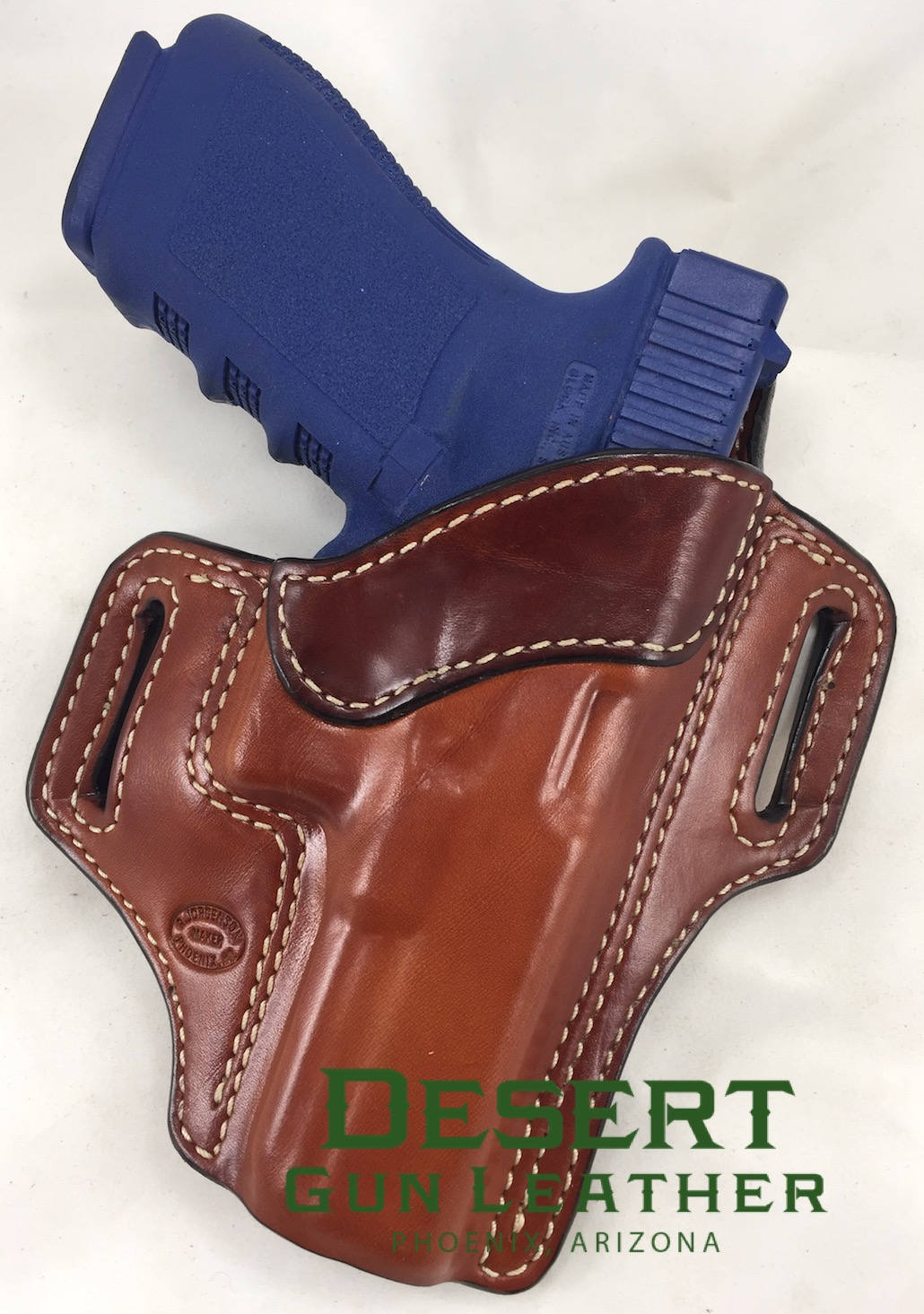 #1015 GLOCK Leather OWB Paddle Holster with Open Top Fits Glock 21 Right Hand Draw 