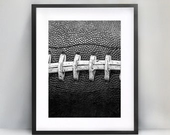 Vertical Black and White Football Print, American Football Printable Gift, Sports Wall Art, Teen Boys Room Decor, Kids Artwork, NFL Poster