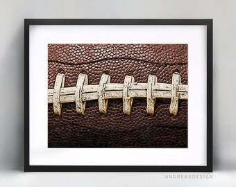 Impressão vintage de futebol americano, presente rústico para impressão de futebol americano, arte de parede esportiva, decoração de quarto de meninos adolescentes, arte infantil de adolescentes, pôster da NFL
