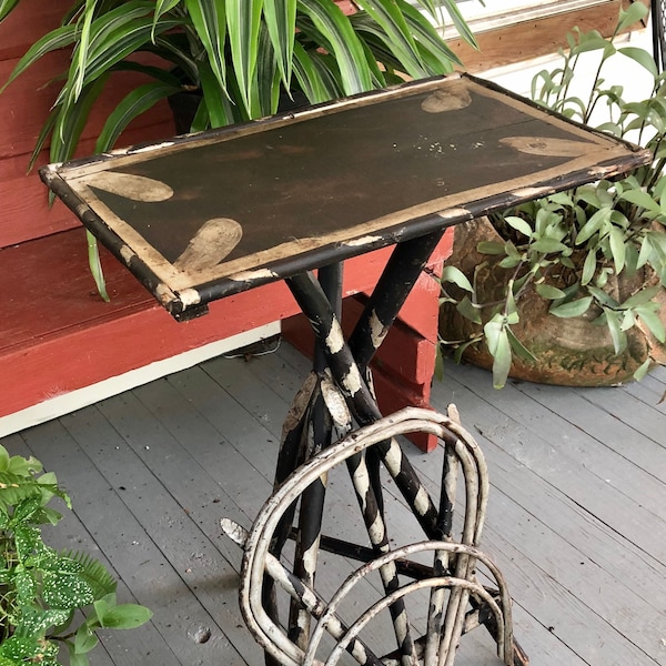 Antique Folk Art Adirondack Table