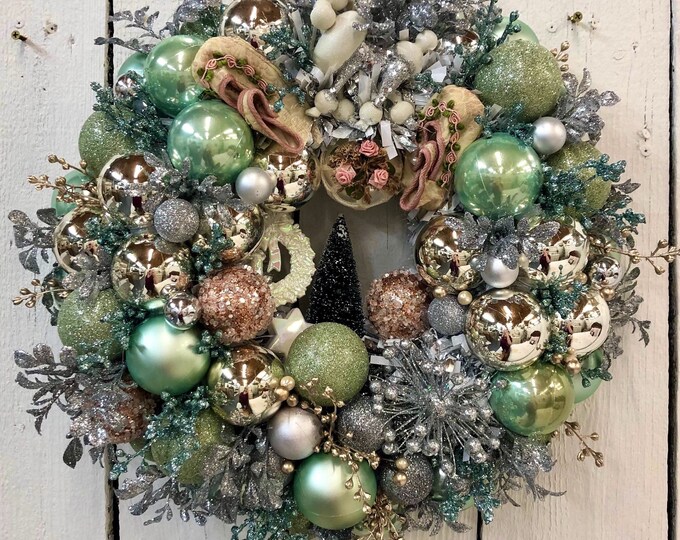 Sale Christmas Ornament Wreath Etsy