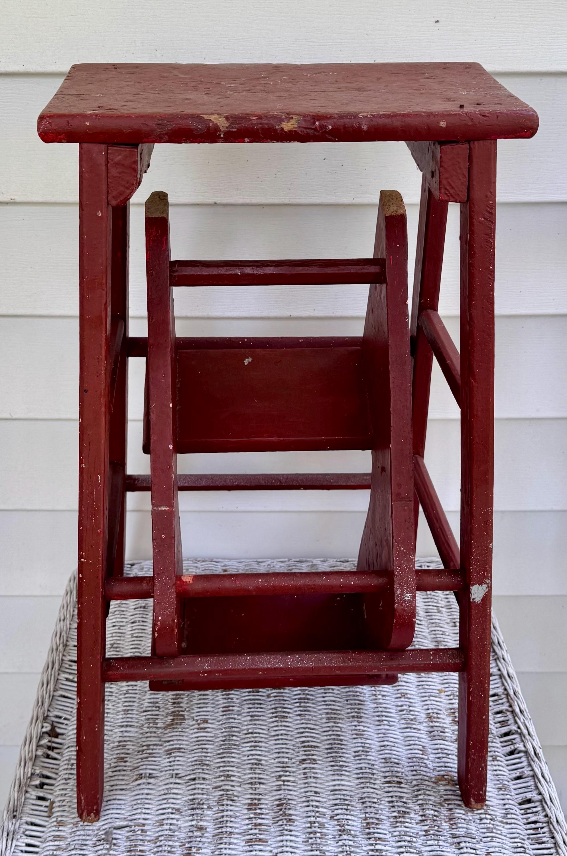 Primitive Vintage Wood Step Ladder - Etsy