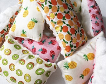 Handmade Mini 'Fruit' Fleece Pillows // for Guinea Pigs, Rats and small pets // Handmade in Australia // Cage Accessories // Mini Pillow
