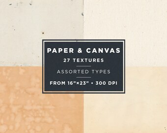 Paper & Canvas Texture Clipart: Old Paper, Watercolor (Digital Download)