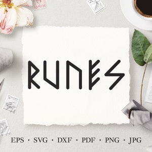 Runes Set Clipart, Celtic Runic Elder and Younger Futhark Alphabet Letters, Viking Runic Font SVG, Digital Download Commercial License