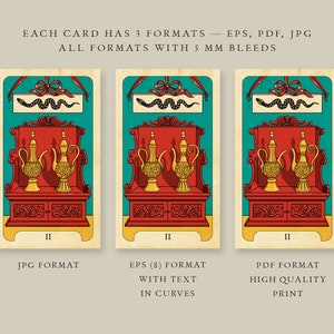 Snake Tarot Printable 56-card Deck, Minor Arcana Ready to Print Digital ...
