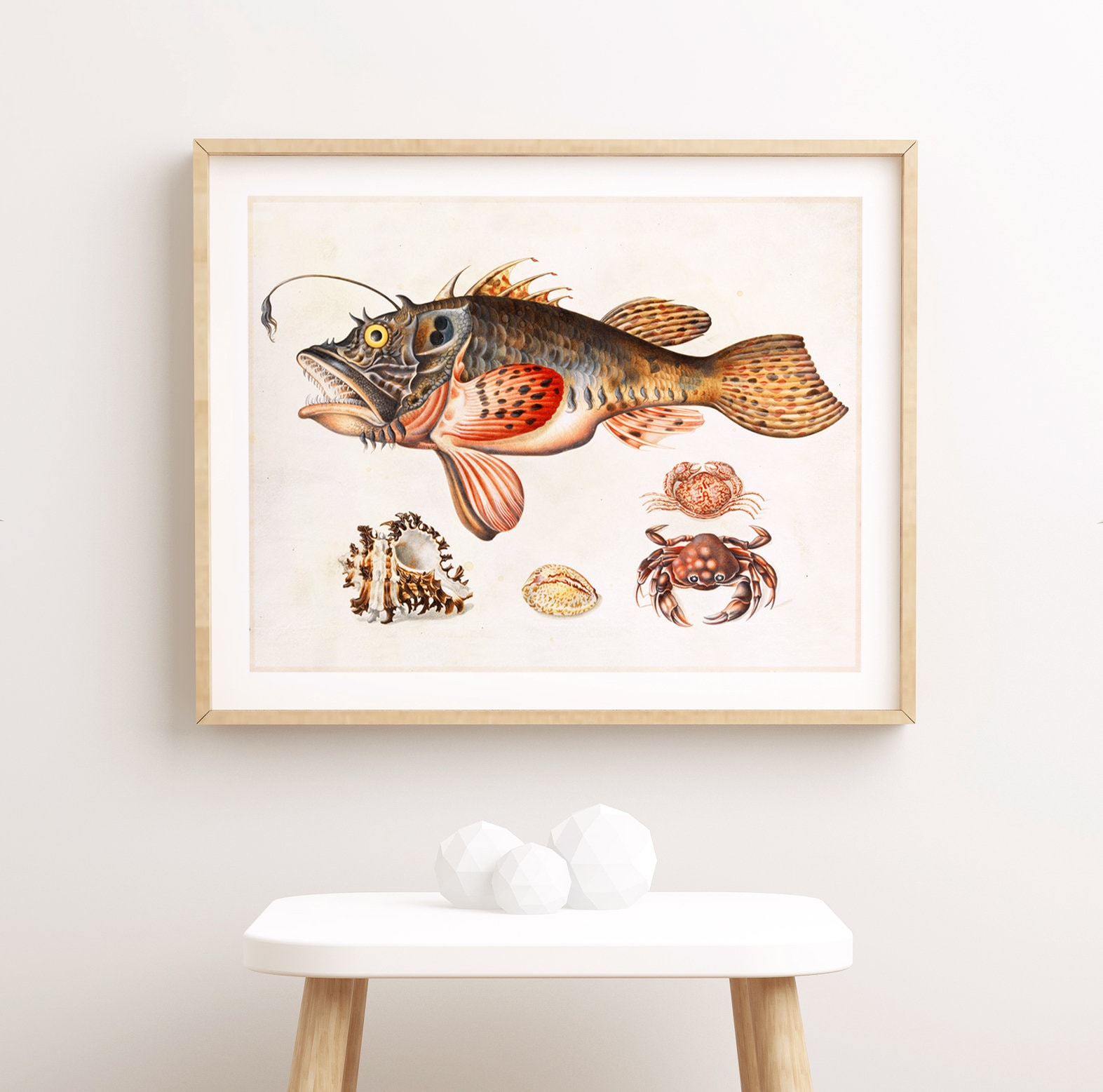 Deep Sea Fish Printable Wall Art Extra Large Nautical Wall Etsy