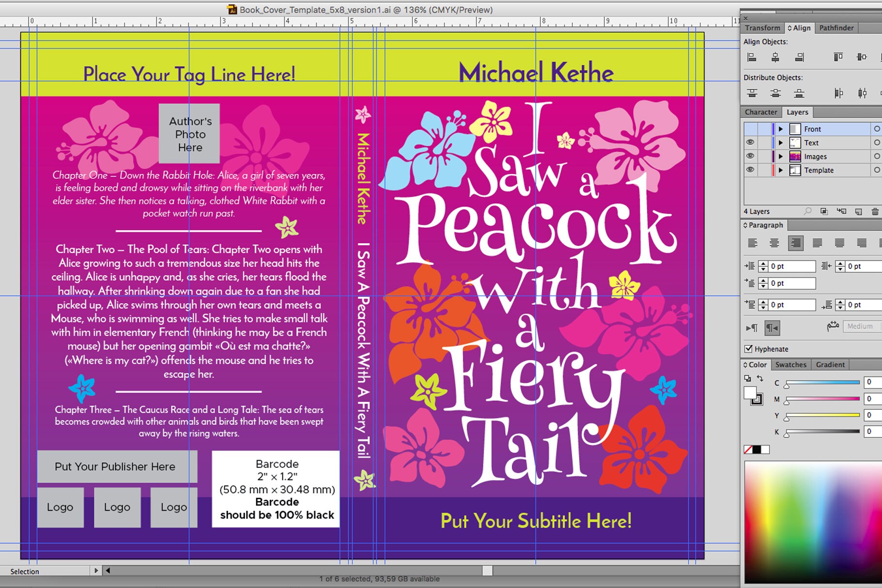 Premade Book Cover Design DIY Book Cover Design Template 02 Etsy