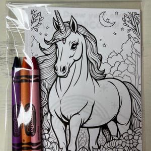 Unicorn Party Favor, Unicorn Mini Coloring Pages, Coloring Birthday, Kids Party, Birthday Favors