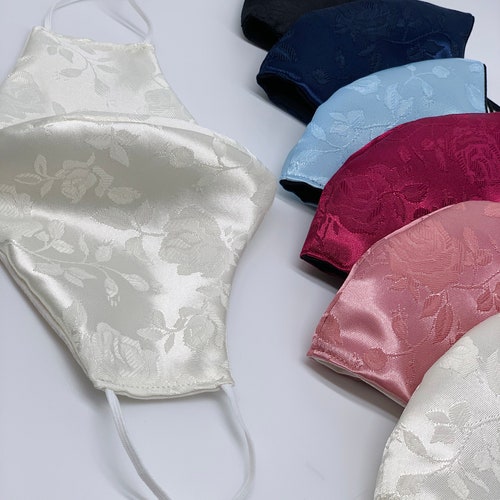 Satin Face Face Mask Satin Roses Breathable Mask Fancy Etsy
