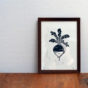 Rutabaga - Linocut A5