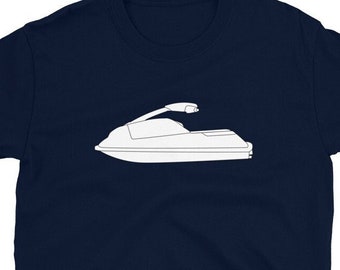 Superjet Yamaha Stand Up Jet Ski PWC Racing Silhouette Short-Sleeve Unisex T-Shirt