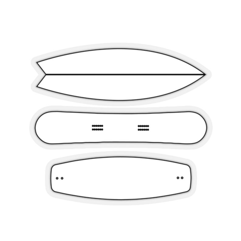 Surfboard Snowboard Wakeboard Wakeskate Stoke White Outline Etsy Israel