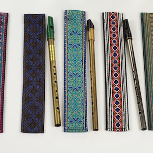 Tin Whistle Cover Case Bag for Irish Penny Whistle  F, Eb, C, D, Bb Whistles,  Choose your Protective Size Whistle Pouch