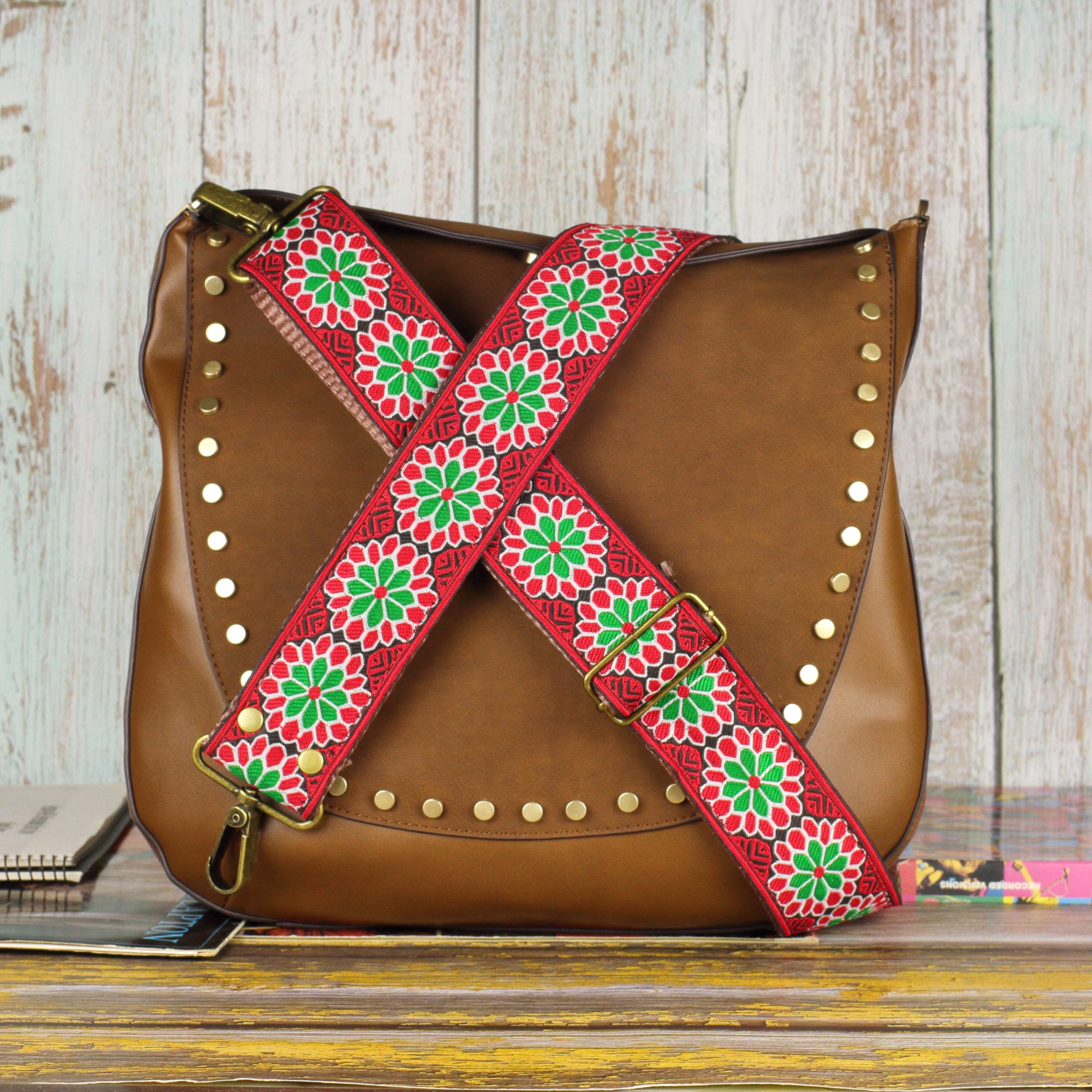Purse and Handbag Guitar Strap With Flowers Model July Etsy Canada