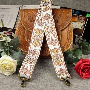 Guitar Strap for Purse and Handbag with Boho Style | Interchangeable and Adjustable Purse Strap | Crossbody Bag Strap |  Wide Guitar Strap |
