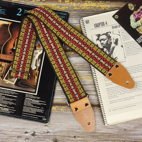 Guitar Strap Hootennany With Retro Pattern From the Sixties Etsy
