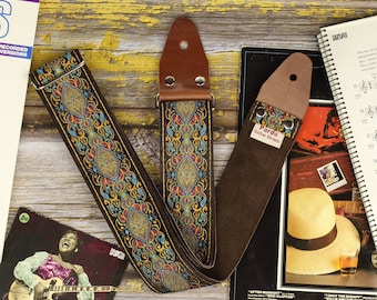 Guitar Strap Customizable Straps from the 60s engrave your name