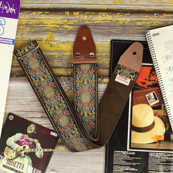 Psychedelic Guitar Strap Hippie Custom Straps from the 60s