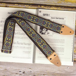 Guitar strap for electric guitar, acoustic, bass - guitar strap personalized with engraved name
