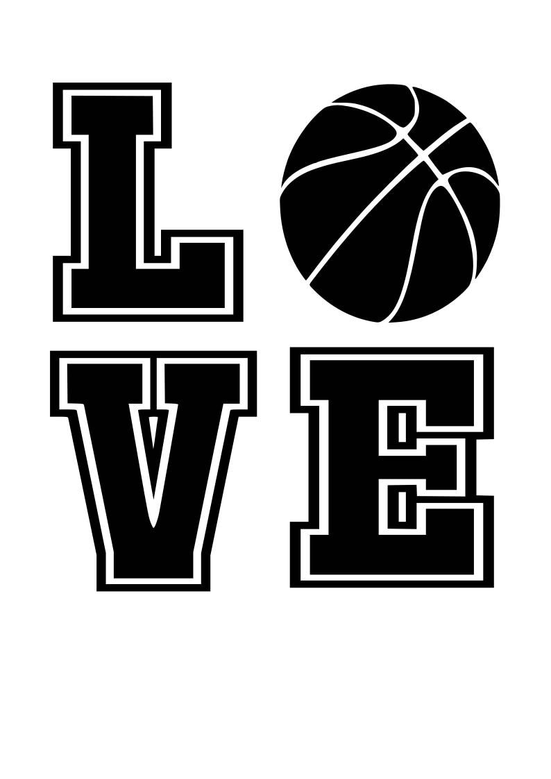 Love basketball cut SVG EPS DFX | Etsy