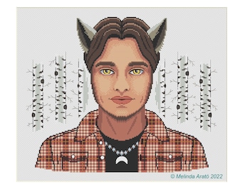 Werewolf Boy cross stitch pattern Instant download pdf