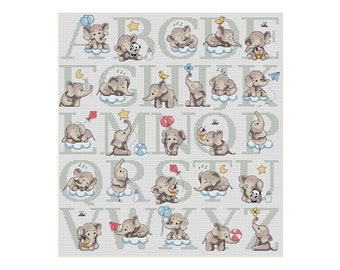 Baby Boy Elephant Alphabet