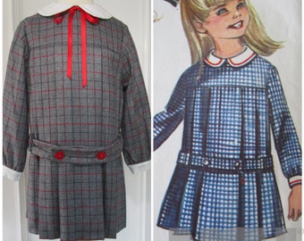 5 year vintage girl dress 1960/Dress girl 5 years vintage 1960's