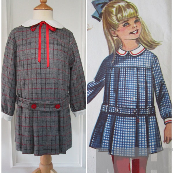 Robe fille 5 ans vintage année 1960/Dress girl 5 years vintage 1960's