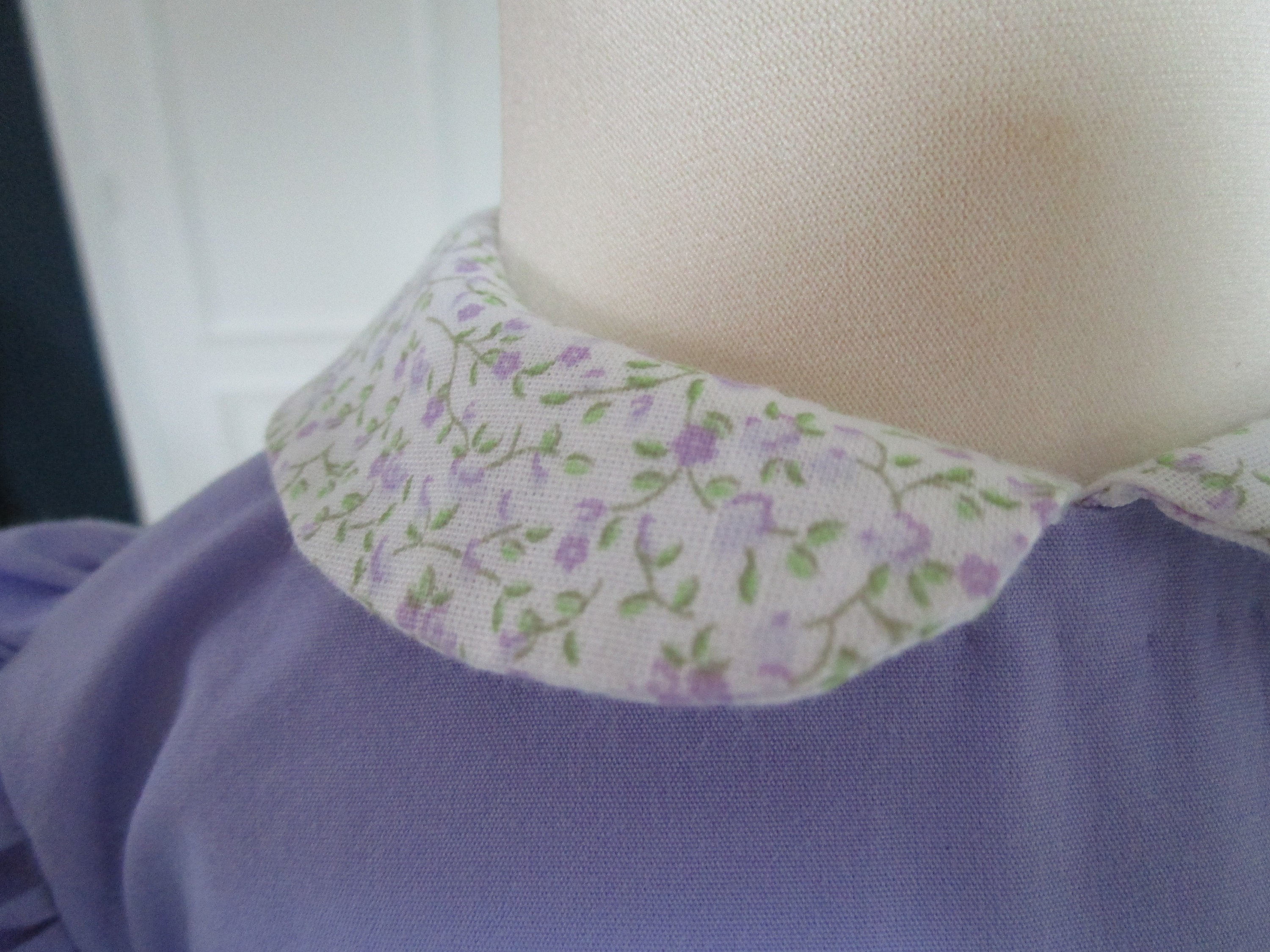 Robe Vintage Bleue Pour Fille - Taille 12 Mois, Longueur 40 Cm, Style évasé