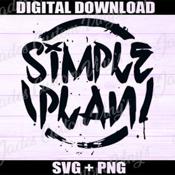 Simple Plan svg,**This is a SVG file download only, No PNG file**