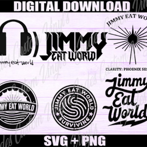 Jimmy Eat World svg,**This is a SVG file download only, No PNG file**