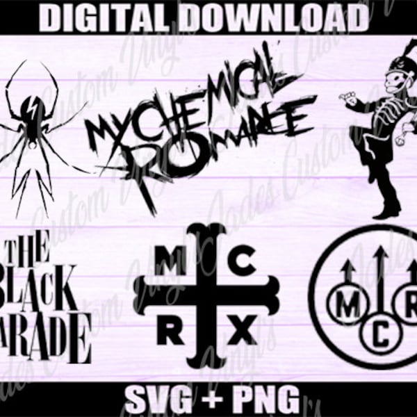 My Chemical Romance Bundle svg,  **This is a SVG file download only, No PNG file**