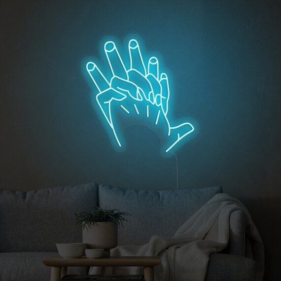 Hand in Hand LED Neon Schild, Custom Neon, Neon Light - .de