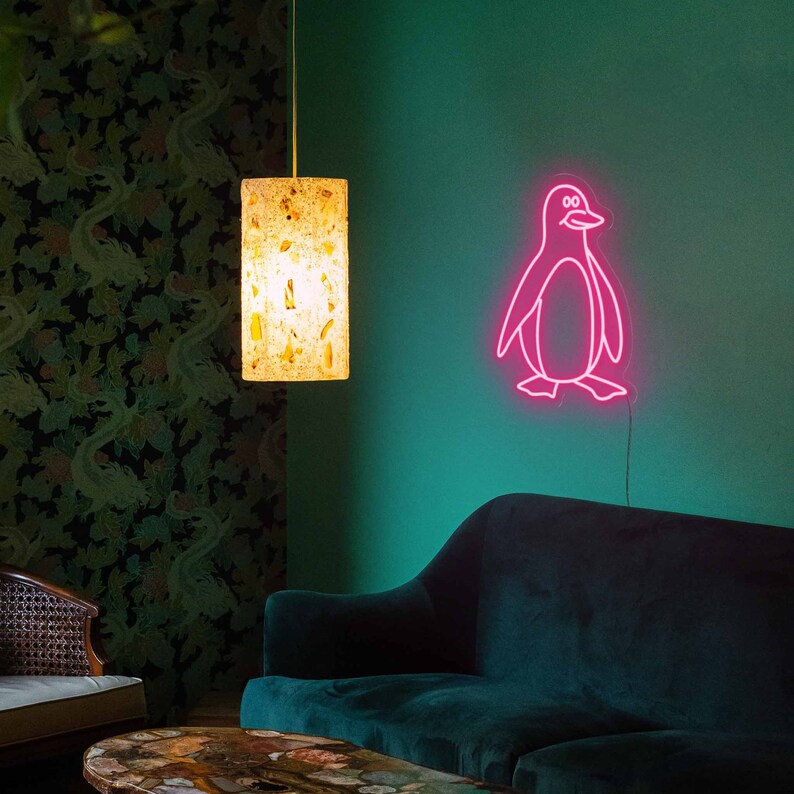 Penguin LED NEON SIGN Retail Sign Kids Custom Sign Etsy