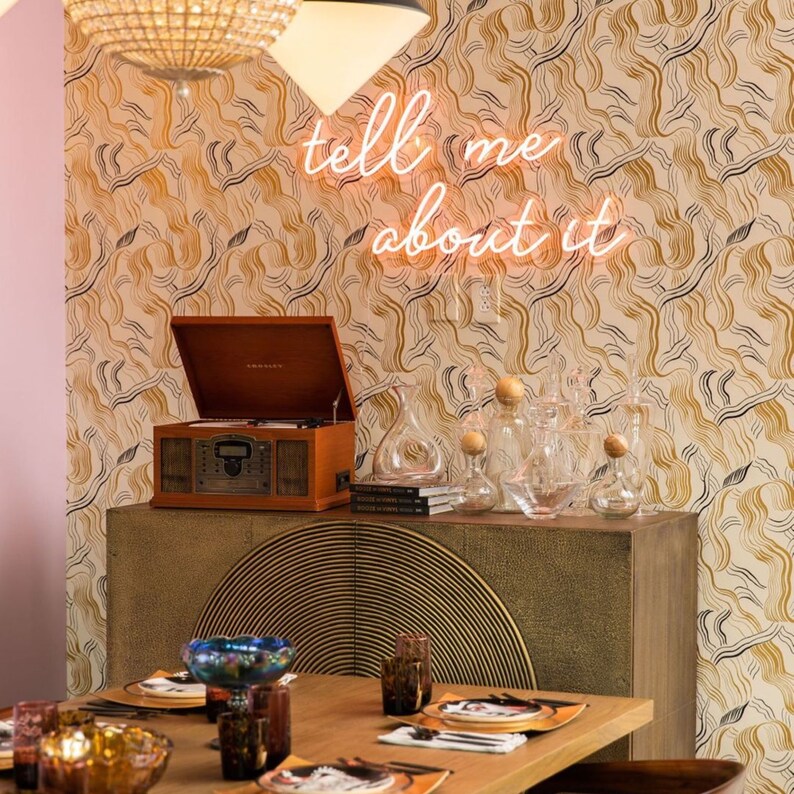 Tell Me About It LED Neon Sign Bedroom Neon Sign Light Home - Etsy