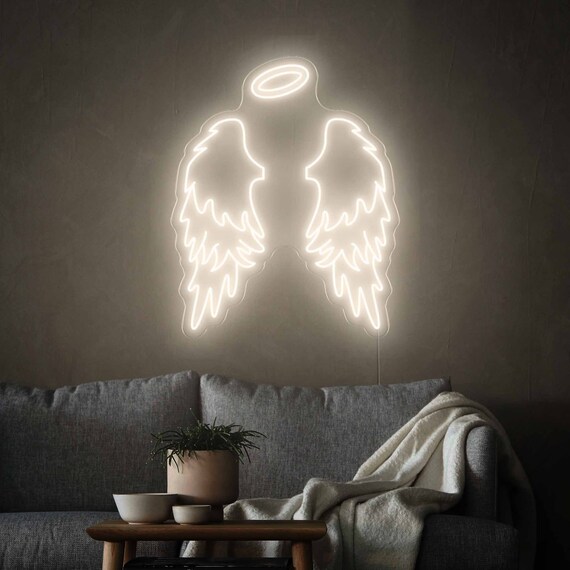 Angel wing cheap led sign