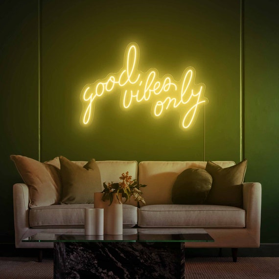 Good Vibes Only LED Neon Sign for Bedroom Light Popular Neon Gift