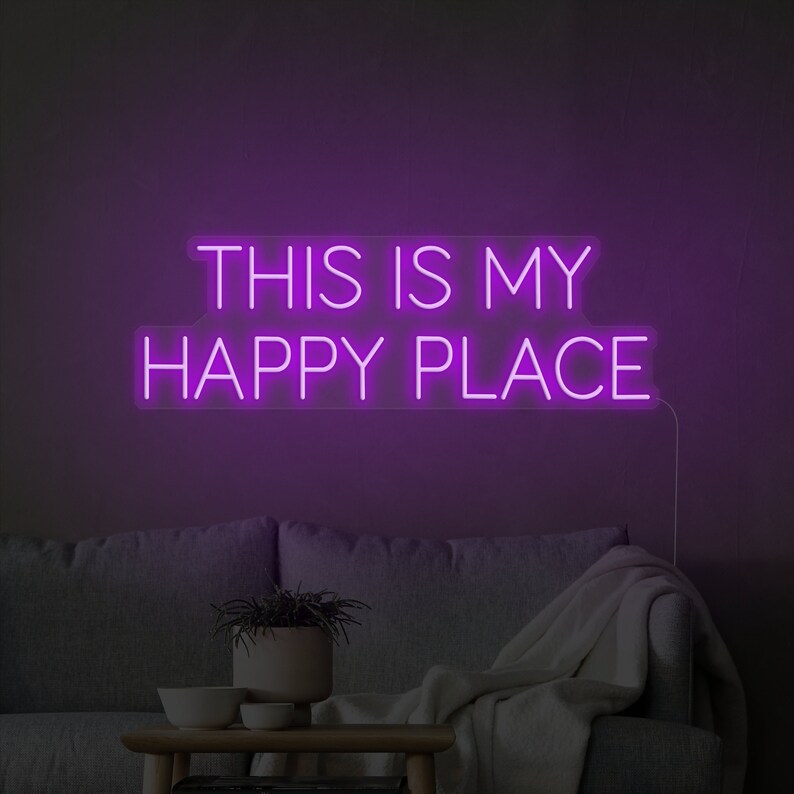 This is My Happy Place LED Neon Sign Custom Neon Neon Etsy