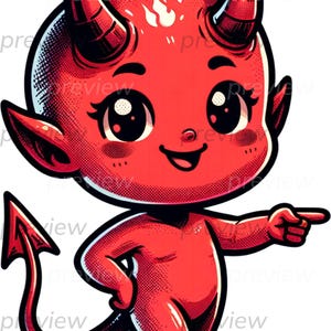 Fun Devil Devil Clipart of Cartoon Devils and Demon PNG Images Bundle for ...