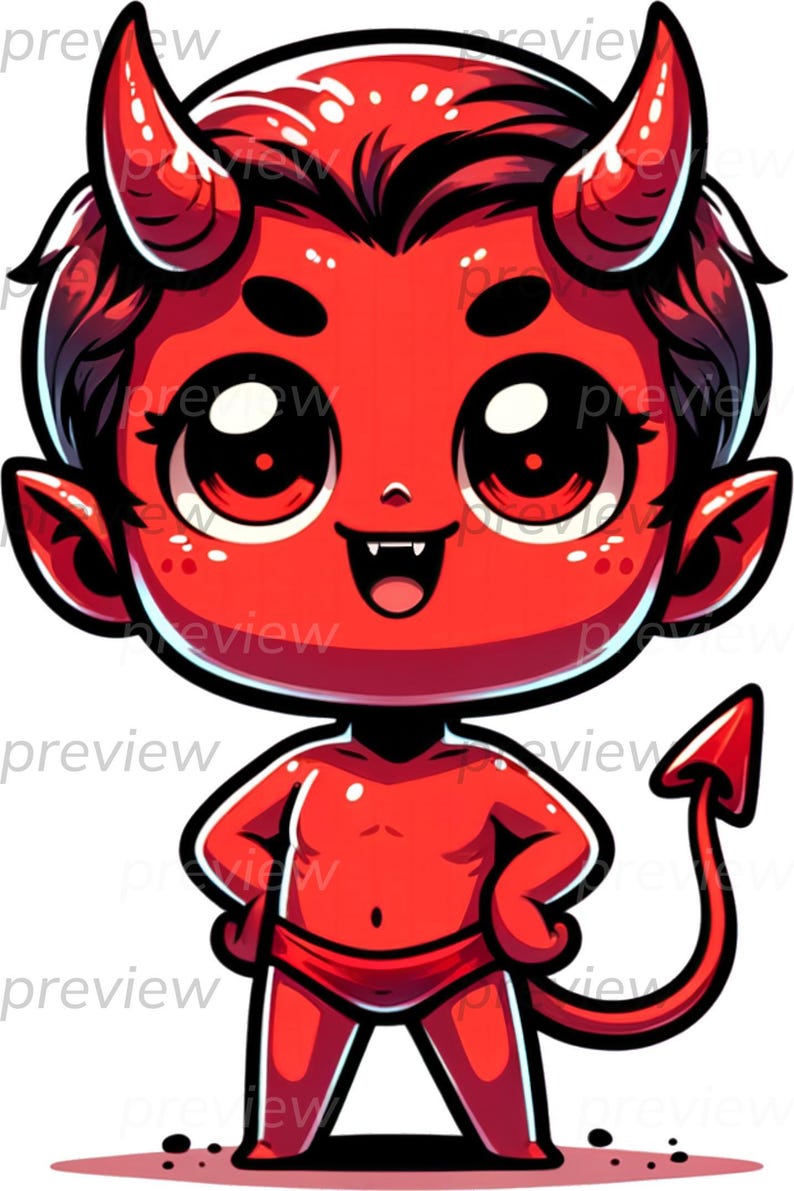 Fun Devil Devil Clipart of Cartoon Devils and Demon PNG Images Bundle for ...