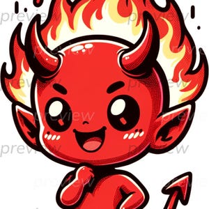 Fun Devil Devil Clipart of Cartoon Devils and Demon PNG Images Bundle for ...