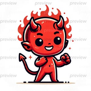 Fun Devil Devil Clipart of Cartoon Devils and Demon PNG Images Bundle for ...